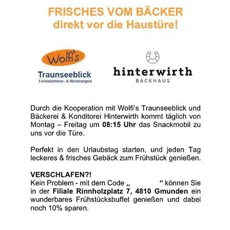 Wolfis Traunseeblick - Mit Kostenlosem Parkplatz Direkt An Der * Гмунден